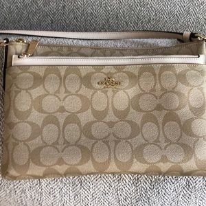 Coach cross-body bag w/ removable pouch